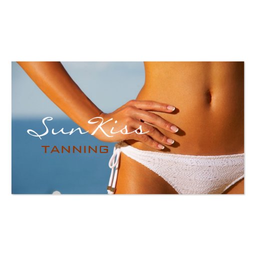 Tanning Salon, Spa Business Card (front side)