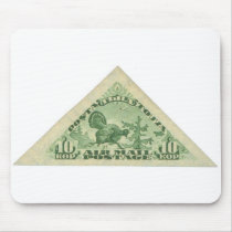 Tannu Tuva 10 Turkey Bright Green Triangle Stamp mousepads
