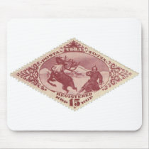 Tannu Tuva 15 Man With Caribou Stamp mousepads