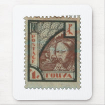 Tannu Tuva 1 Girl and Cow Stamp mousepads