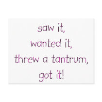 Tantrum 2 copy postcards by Moondial Tantrum 2 copy postcards