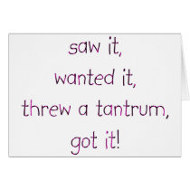 Tantrum cards