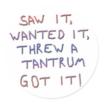 Tantrum copy stickers by Moondial Tantrum copy stickers