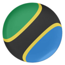 Tanzania Fisheye Flag Plate