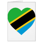Tanzania Flag Heart cards