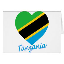 Tanzania Flag Heart Greeting Card