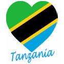 Tanzania Flag Heart t-shirts