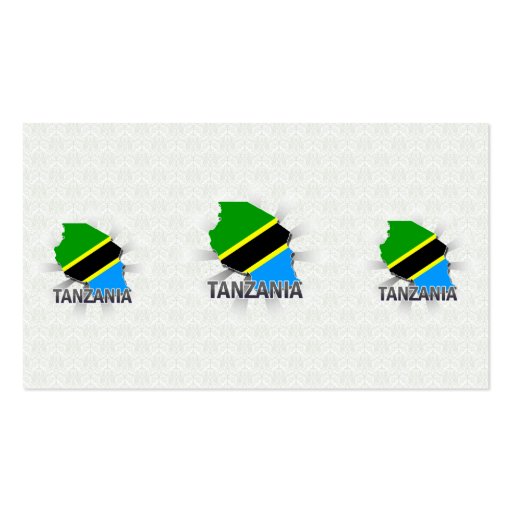 Tanzania Flag Map 2.0 Business Card (back side)