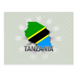 Tanzania Flag Map 2.0 Post Cards