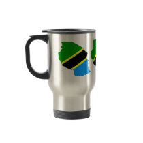 Tanzania Flag Map full size Coffee Mugs