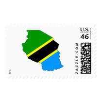 Tanzania flag map postage by FlagStore Tanzania flag map postage