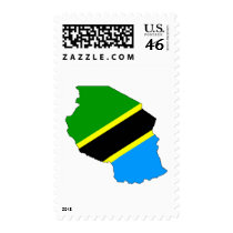 Tanzania flag map postage by FlagStore Tanzania flag map postage