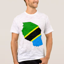 Tanzania flag map t-shirts