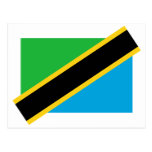 Tanzania, Tajikistan flag Post Card
