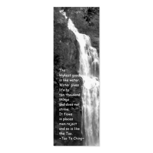 Tao Te Ching Bookmark/Photography Business Card