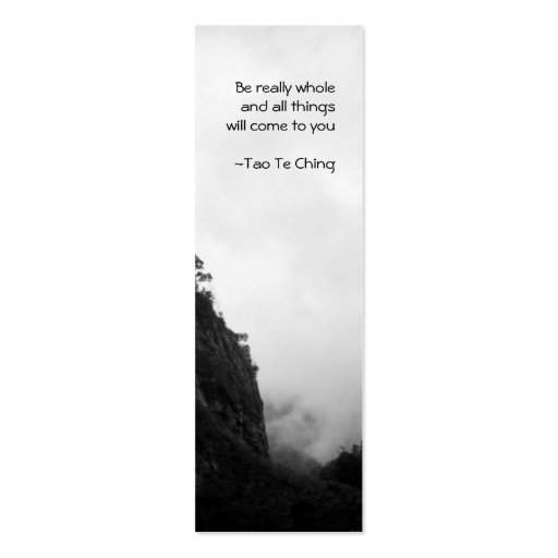 Tao Te Ching  No.2 Bookmark Business Card Template