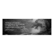 Tao-Te-Ching No.5/ Bookmark Business Card Templates