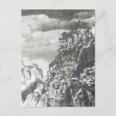 Taoist Temple in the Storm Postcard