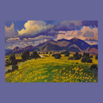 Taos Fields of Yellow posters