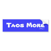 Taos MORE Bumper Sticker (blue) bumper stickers