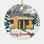 Taos, New Mexico Snowfall Christmas Ornaments