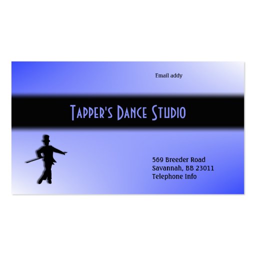 Tap Dance Business Card (front side)
