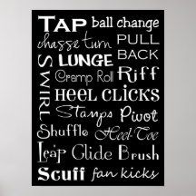 Tap Dance Subway Art Poster