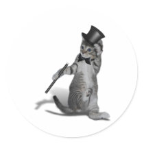 Tap Dancing Cat Stickers