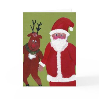 Tap Dancing Reindeer & Santa Claus - Today's Best card