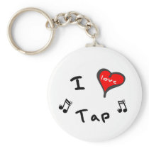 Tap Gifts - I Heart Tap Key Chain