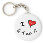 Tap Gifts - I Heart Tap keychains