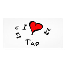 Tap I Heart-Love Gift photo cards by danceteeshirts Tap I Heart-Love Gift photo cards