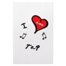 Tap Items - I Heart Tap stationery