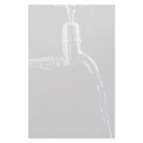 Tap with running water stationery design