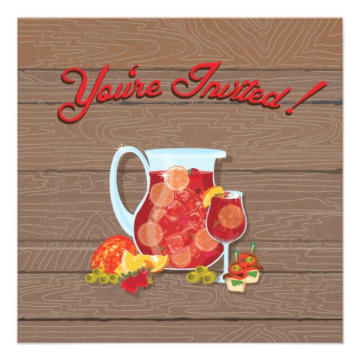 Tapas and Sangria Party Invitations