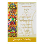 Tapastry Hamsa & Flowers Wedding Invitation invitations