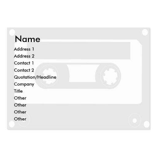 Tape - Chubby Business Cards (front side)
