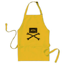 Tape & Crossbones Music Pirate Piracy Home Taping aprons