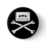 Tape & Crossbones Music Pirate Piracy Home Taping buttons