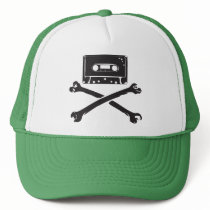 Tape & Crossbones Music Pirate Piracy Home Taping Mesh Hat