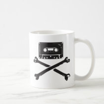 Tape & Crossbones Music Pirate Piracy Home Taping mugs