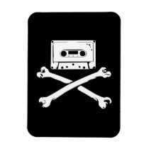 Tape & Crossbones Music Pirate Piracy Home Taping magnets