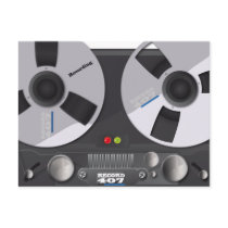 Tape Deck Recorder Post Card