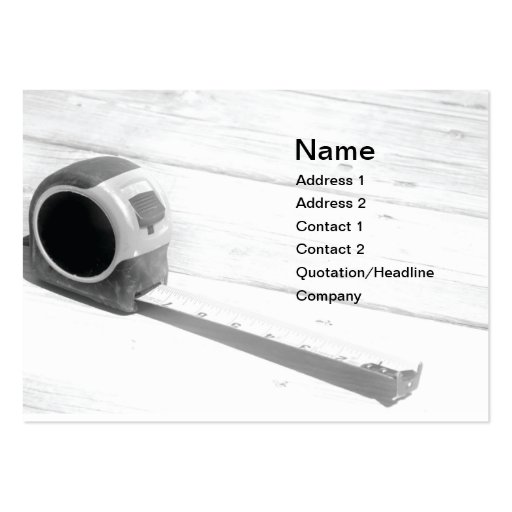 tape measure business card (front side)