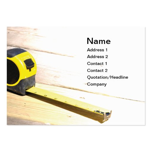 tape measure business card template (front side)
