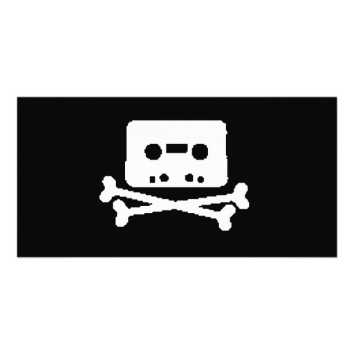 tape skull custom photo card