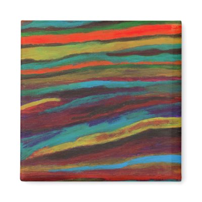 Tapestry #3 Abstract Art Magnet by bettysart