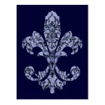 Tapestry Fleur de lis 1 Post Cards