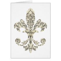 Tapestry Fleur de lis 3 cards by Fleurishes Tapestry Fleur de lis 3 cards