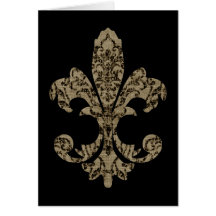 Tapestry Fleur de lis 4 Cards